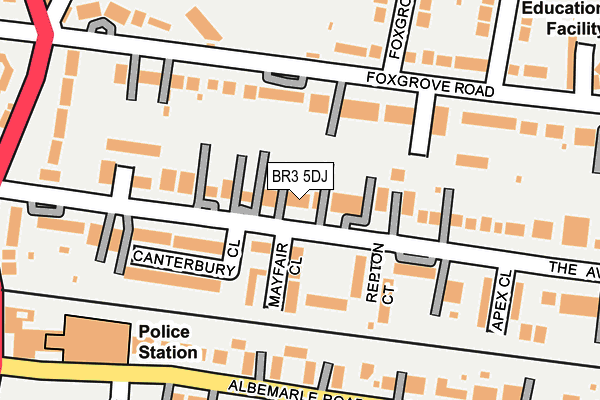 BR3 5DJ map - OS OpenMap – Local (Ordnance Survey)