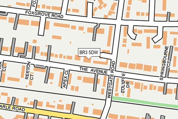 BR3 5DW map - OS OpenMap – Local (Ordnance Survey)