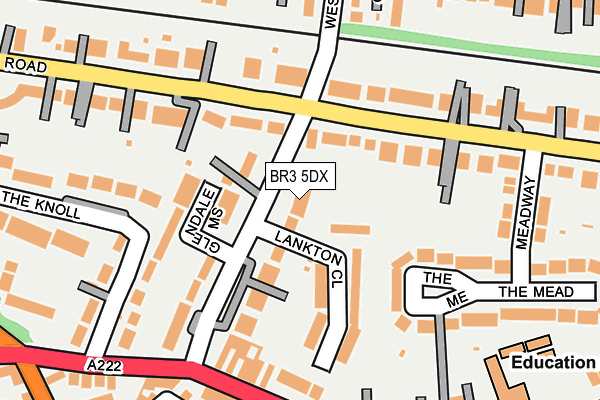 BR3 5DX map - OS OpenMap – Local (Ordnance Survey)