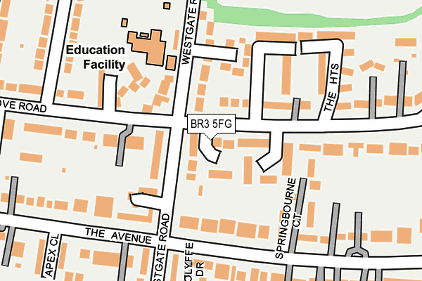 BR3 5FG map - OS OpenMap – Local (Ordnance Survey)