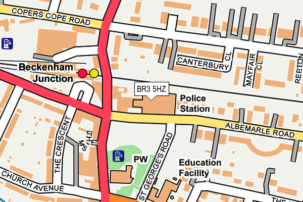 BR3 5HZ map - OS OpenMap – Local (Ordnance Survey)