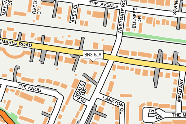 BR3 5JA map - OS OpenMap – Local (Ordnance Survey)