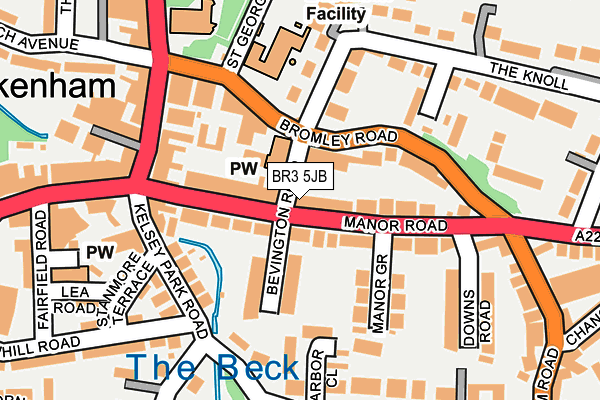 BR3 5JB map - OS OpenMap – Local (Ordnance Survey)