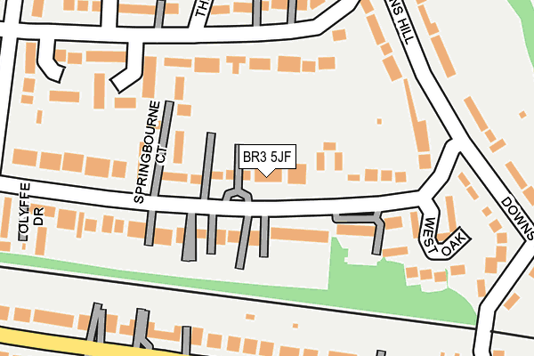 BR3 5JF map - OS OpenMap – Local (Ordnance Survey)
