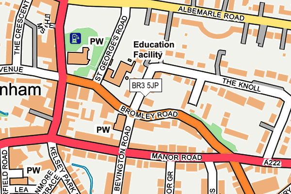 BR3 5JP map - OS OpenMap – Local (Ordnance Survey)
