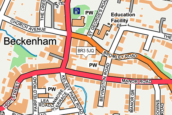 BR3 5JQ map - OS OpenMap – Local (Ordnance Survey)
