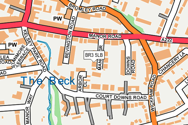 BR3 5LB map - OS OpenMap – Local (Ordnance Survey)