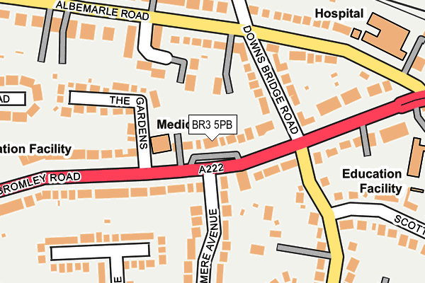 BR3 5PB map - OS OpenMap – Local (Ordnance Survey)