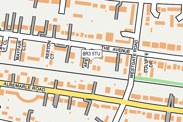 BR3 5TU map - OS OpenMap – Local (Ordnance Survey)