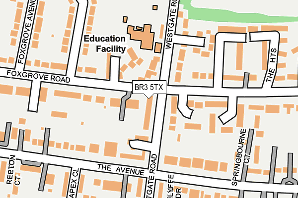 BR3 5TX map - OS OpenMap – Local (Ordnance Survey)