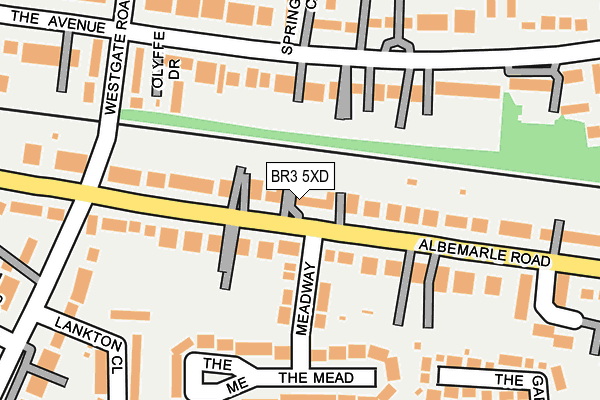 BR3 5XD map - OS OpenMap – Local (Ordnance Survey)