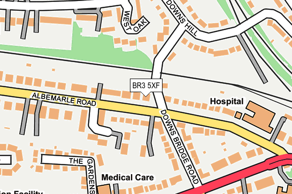 BR3 5XF map - OS OpenMap – Local (Ordnance Survey)