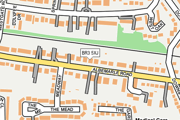 BR3 5XJ map - OS OpenMap – Local (Ordnance Survey)