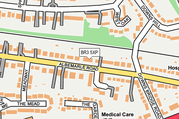 BR3 5XP map - OS OpenMap – Local (Ordnance Survey)