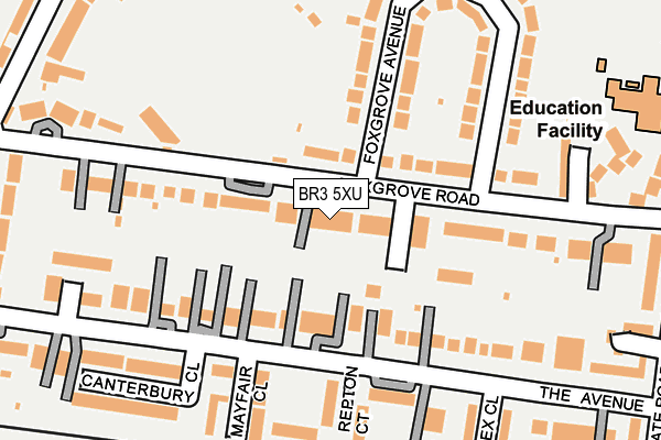 BR3 5XU map - OS OpenMap – Local (Ordnance Survey)
