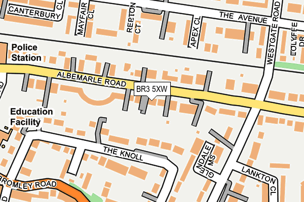 BR3 5XW map - OS OpenMap – Local (Ordnance Survey)