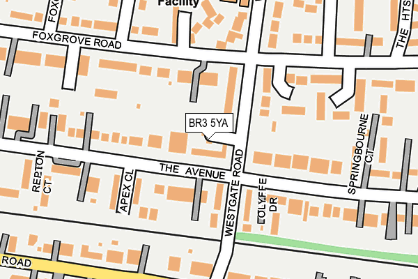 BR3 5YA map - OS OpenMap – Local (Ordnance Survey)