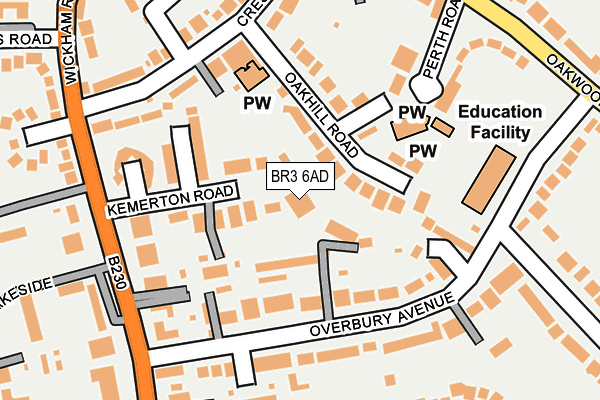 BR3 6AD map - OS OpenMap – Local (Ordnance Survey)