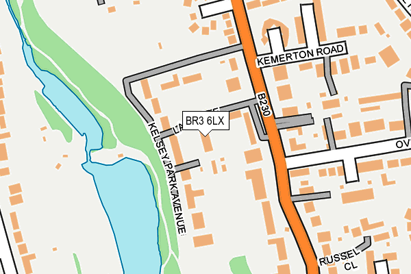 BR3 6LX map - OS OpenMap – Local (Ordnance Survey)