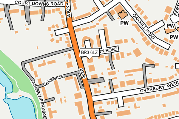 BR3 6LZ map - OS OpenMap – Local (Ordnance Survey)
