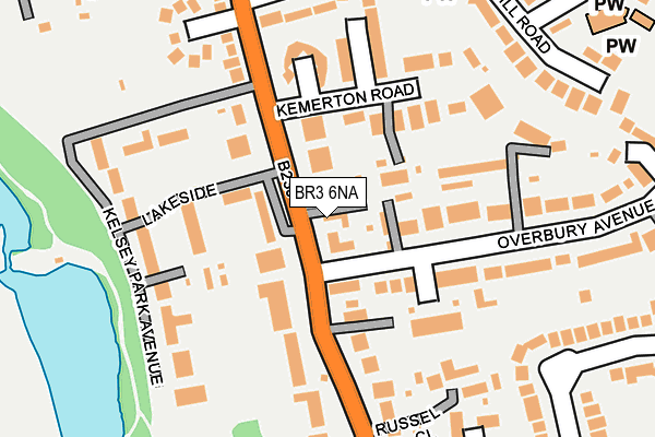 BR3 6NA map - OS OpenMap – Local (Ordnance Survey)