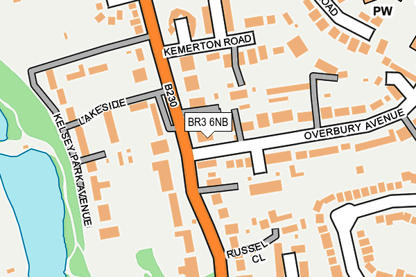 BR3 6NB map - OS OpenMap – Local (Ordnance Survey)