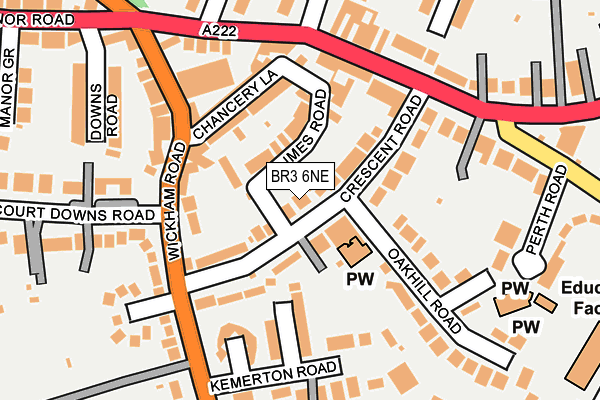 BR3 6NE map - OS OpenMap – Local (Ordnance Survey)
