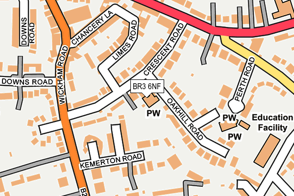 BR3 6NF map - OS OpenMap – Local (Ordnance Survey)
