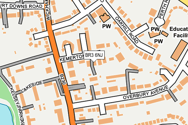BR3 6NJ map - OS OpenMap – Local (Ordnance Survey)
