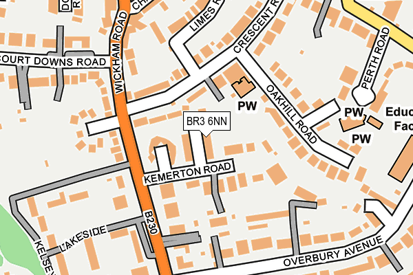 BR3 6NN map - OS OpenMap – Local (Ordnance Survey)