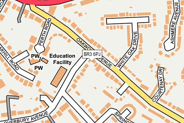 BR3 6PJ map - OS OpenMap – Local (Ordnance Survey)