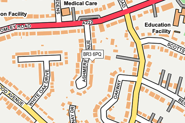 BR3 6PQ map - OS OpenMap – Local (Ordnance Survey)