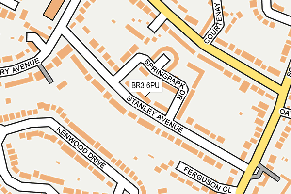 BR3 6PU map - OS OpenMap – Local (Ordnance Survey)