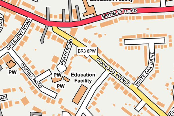 BR3 6PW map - OS OpenMap – Local (Ordnance Survey)