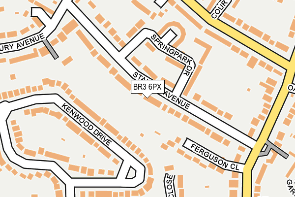 BR3 6PX map - OS OpenMap – Local (Ordnance Survey)