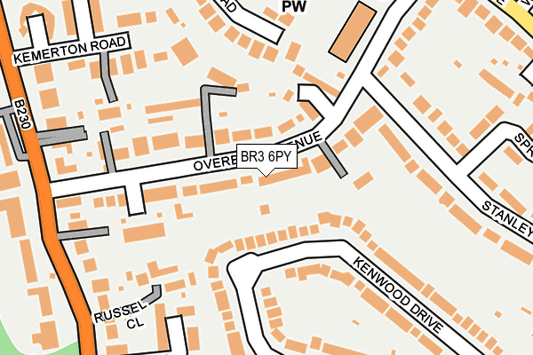 BR3 6PY map - OS OpenMap – Local (Ordnance Survey)