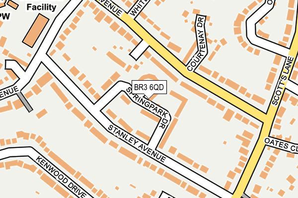 BR3 6QD map - OS OpenMap – Local (Ordnance Survey)