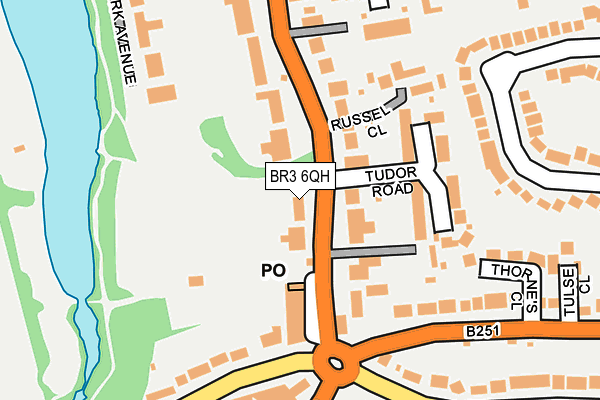 BR3 6QH map - OS OpenMap – Local (Ordnance Survey)