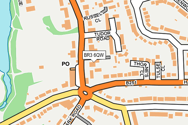 BR3 6QW map - OS OpenMap – Local (Ordnance Survey)
