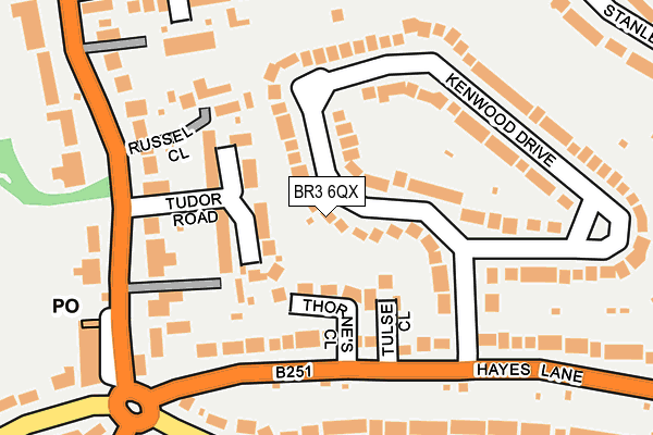 BR3 6QX map - OS OpenMap – Local (Ordnance Survey)