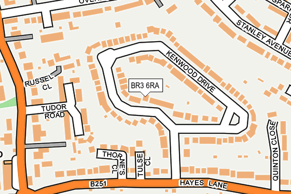 BR3 6RA map - OS OpenMap – Local (Ordnance Survey)