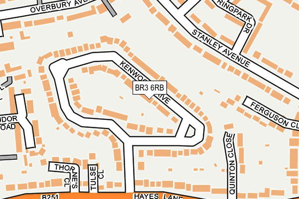 BR3 6RB map - OS OpenMap – Local (Ordnance Survey)