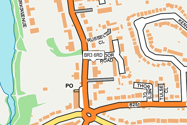 BR3 6RD map - OS OpenMap – Local (Ordnance Survey)