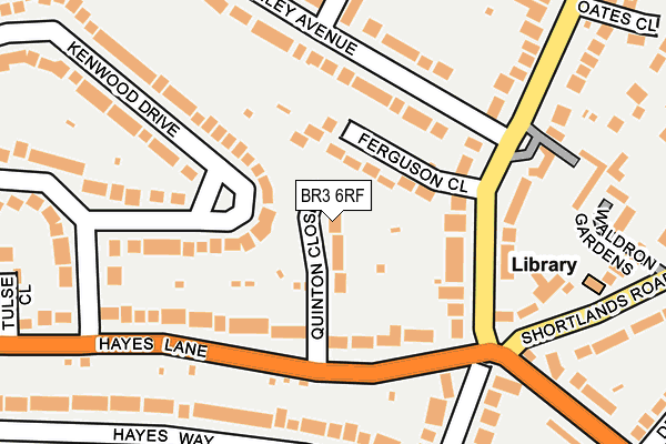 BR3 6RF map - OS OpenMap – Local (Ordnance Survey)