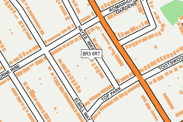 BR3 6RT map - OS OpenMap – Local (Ordnance Survey)