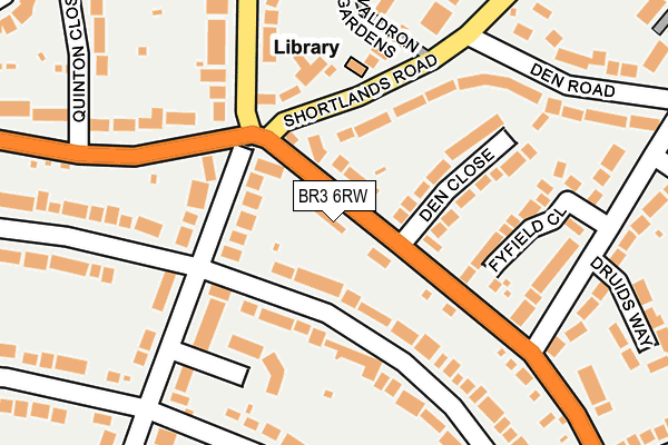 BR3 6RW map - OS OpenMap – Local (Ordnance Survey)