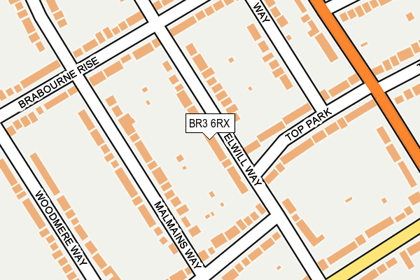 BR3 6RX map - OS OpenMap – Local (Ordnance Survey)