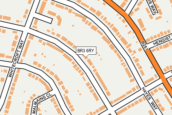 BR3 6RY map - OS OpenMap – Local (Ordnance Survey)