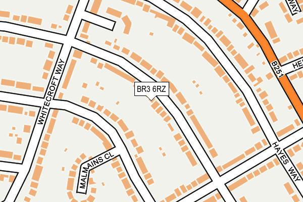 BR3 6RZ map - OS OpenMap – Local (Ordnance Survey)