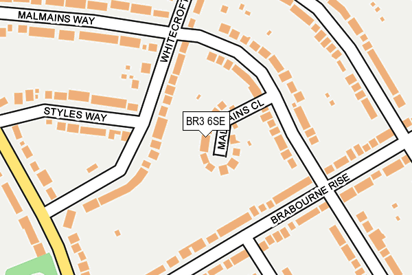 BR3 6SE map - OS OpenMap – Local (Ordnance Survey)